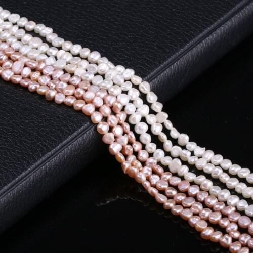 100% Natural Freeform Freshwater Cultured Pearls Beads DIY Beads for Jewelry Making DIY Necklace bracelet accessories 3mm-4mm