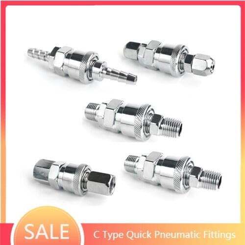 C type Quick Pneumatic fittings Air Compressor Hose Quick Coupler Plug Socket compressor Connector High pressure coupling