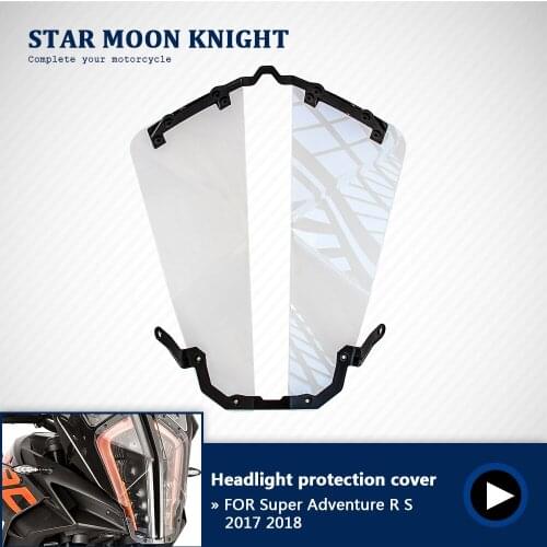 For 1290 Super Adventure R S 2017 2018 Headlight Guard Cover Protector Motorcycle Transparent Headlamp Lense Protection