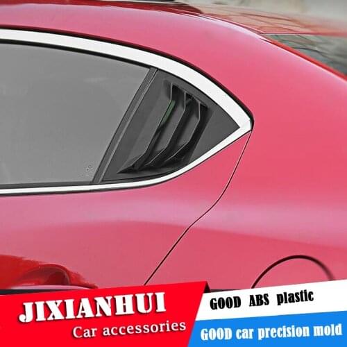 For Mazda3 Axela 2016-2019 Sedan ABS Rear Door Window shades Louver Frame Window Sill Molding Cover Sticker Trim