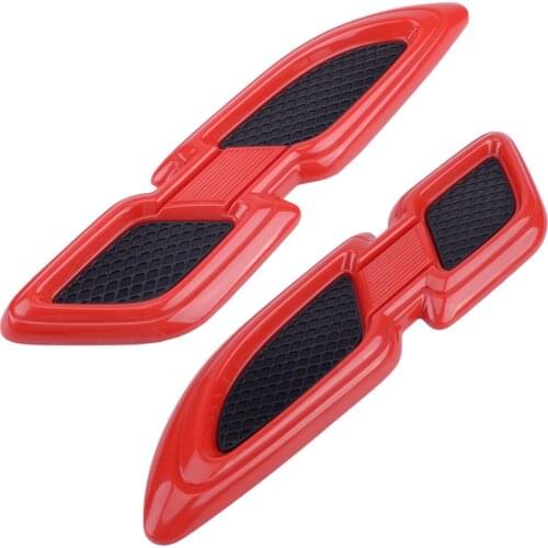 Red Hood Side Fender Air Vent Intake Cover Trim Fit for Jeep Wrangler TJ JK JL 1997-2012 2013 2014 2015 2016 2017 2018 2019
