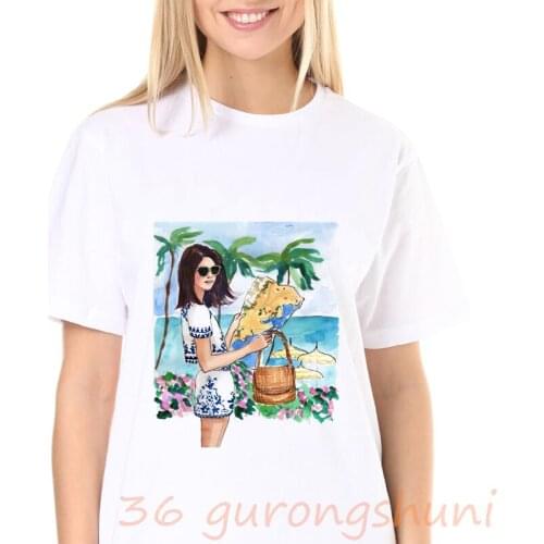 Summer graphic tees tops Beach tshirts gothic kawaii e girl tshirt women t shirt korean vintage clothes fashion dropshipping