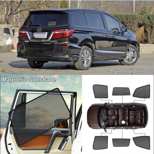 Car Side Windows Magnetic Sun Shade UV Protection Ray Blocking Mesh Visor For Honda Elysion 2015-2019 Curtain Accessories