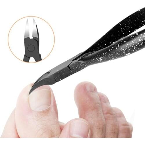 Black Toenail Ingrown Nail Art Cuticle Nipper Clipper Edge Cutter Manicure Scissor Plier Tool Pedicure Dead Skin Remover NT143