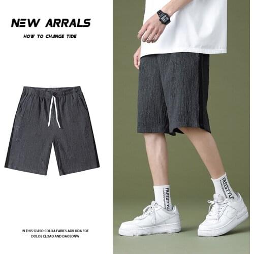 Mens Side Striped Cargo Shorts 2021 New Beach Male Joggers Shorts Men Cool Breath Loose Work Casual Short Pants Plus Size 3XL