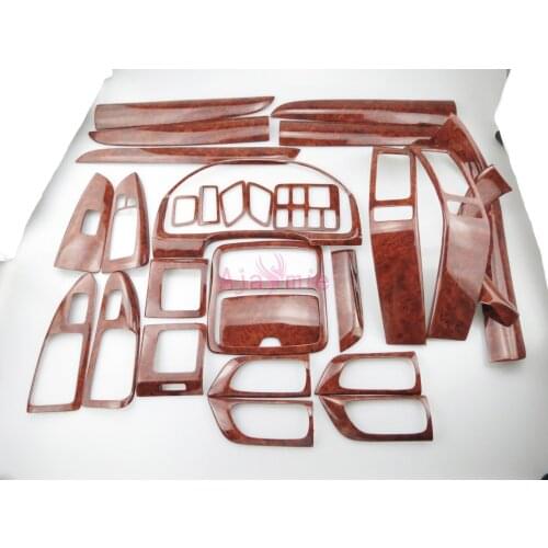 Interior Wooden Color Trim Panel Cover Overlay 2003-2009 Car Styling For Toyota Land Cruiser 120 Prado FJ120 Accessories