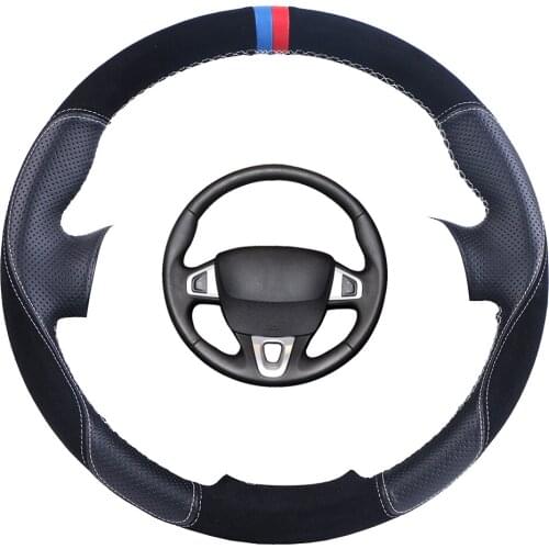 DIY Custom Car Steering Wheel Cover For Renault Megane 3 2009-2014 Scenic 2010-2015 Fluence ZE Leather Auto Steering Wheel Braid