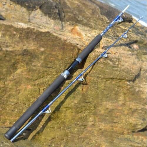 Wholesale 2pcs/pack 7' 8' 2.1M/2.4M Slow Casting Full Metal Components Marine Boat Trolling Jigging Rod