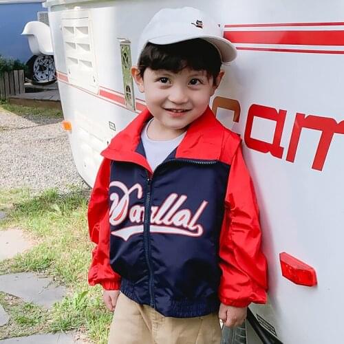 Red Spring Autumn Boy Coat Overcoat Top Kids Costume Teenage Gift Children Clothes High Quality Plus Size