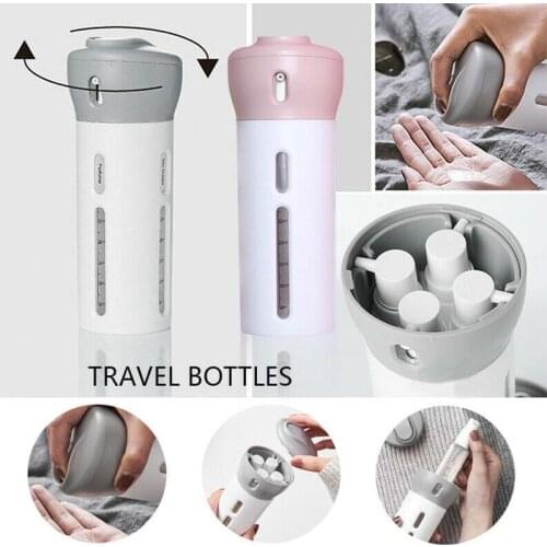 Populaire Draagbare 4 In 1 Lotion Dispenser Fles Draaien Lotion Shampoo Douchegel Sub-fles Reizen Emulsie Bottelen