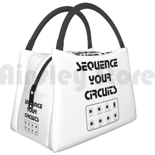 Portable Insulation Bag Sequence Your Circuits-Black Moog Synth Trap Bass Sequential Circuits