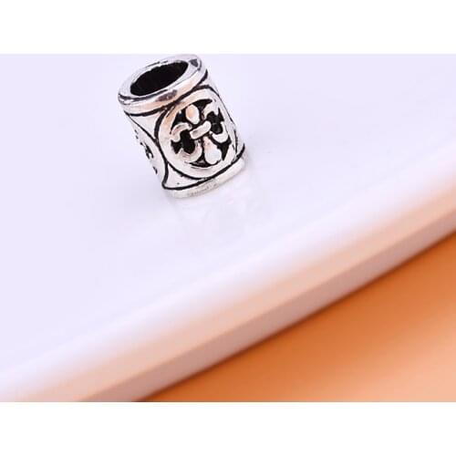 10PCS Vintage Court Loose Bead Separator 925 Sterling Silver Thai Silver Accessories Handmade DIY Jewelry Material