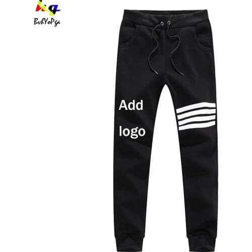 DIY your own logo picture winter plus velvet track pants trousers men and women fashion jogging pants sportswear warm pants