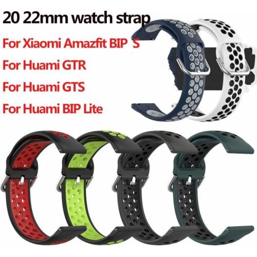 Silicone Watch Band Strap For Xiaomi Amazfit BIP S Quick Release Strap Replacement Wristband For GTR/GTS/BIP Lite 42MM strap