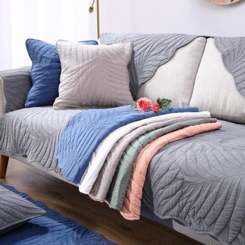Sofa cushion four seasons universal cotton fabric non-slip sofa cover solid wood sofa protective cover towel wholes slipcover