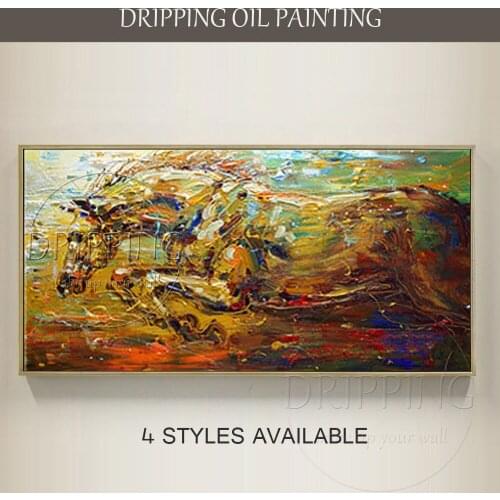 Kinds of Horse Oil Painting for Wall Decor Hand-painted Modern Wall Art Horse Painting Abstract Running Horse Oil Painting