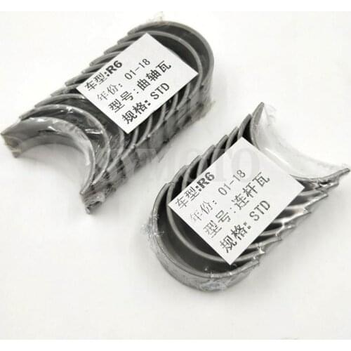 1 Sets For Yamaha YZF-R6 YZF R6 2001-2018 Motorcycle Piston bearing STD Connecting rod tile & crankshaft tile / Shell
