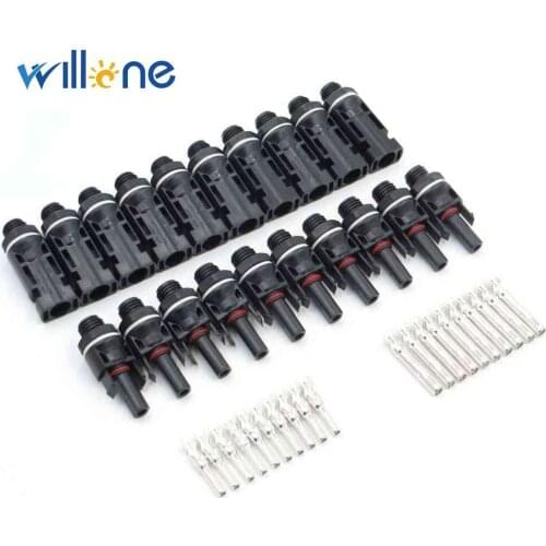 10 pair Solar Panel Mouted Connector for inverter M12 Thread Solar Panel Connector Pairs Male Female DC Solar Inverter Connector