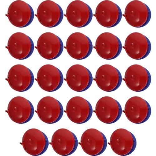 24Pcs Castanets Percussion Musical Instruments Kids Education Toys (Red Blue)