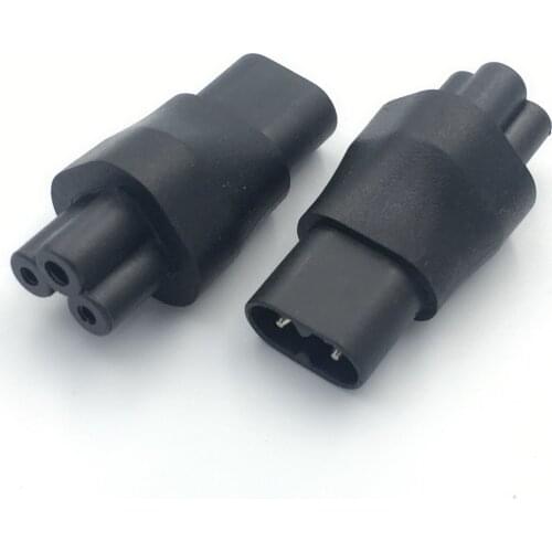 1pcs IEC 3Pin female to 2Pin male IEC 320 C6 to C8 power adapter IEC 320 C7 to C5 2 pin female power adapter