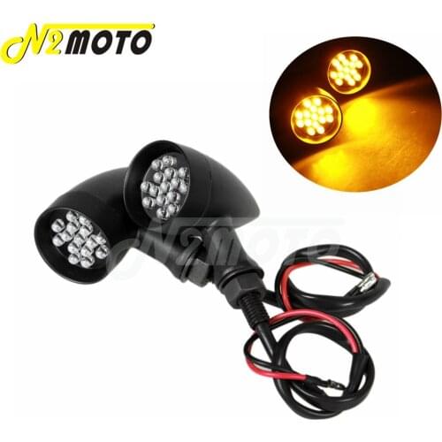 Custom Aluminum 10mm Motorcycle LED Blinker Light Bike Turn Signal Amber Flashing Indicator Lamp Universal For Harley Cafe Racer