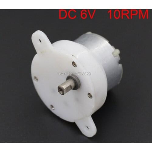 DC 6V 10RPM JS-4 Plastic Shell Speed Reducer Gear Motor 6V Gear Box Motor