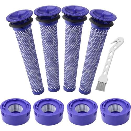 8 Pack Pre-Filters and 2 Pack HEPA Post-Filters Replacements Compatible Dyson V8 and V7 Cordless Vacuum Cleaners