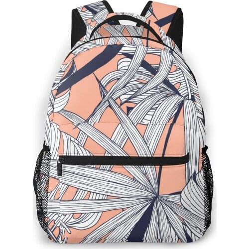 Backpack Kids School Bag for Teenage Girls Floral Split-leaf Philodendron Palm Leaves Laptop Notebook Bagpack Travel Back Pack