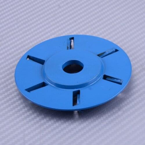 6 Teeth Wood Working Carving Disc Milling Cutter Blue Metal Fit For 16mm Aperture Angle Grinder