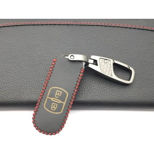 FOR Mazda CX-5 /CX5 Atenza CX-7 CX-9 MX5 100% LEATHER CAR KEY COVER HLODER KEY CASE FOR CAR INTERIOR ACCESSORIES