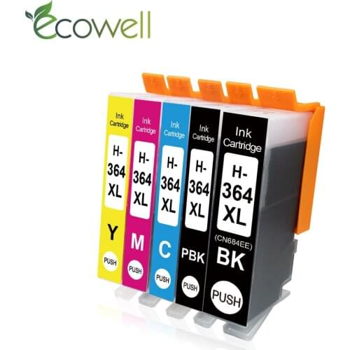 Ecowell Ink Cartridges replace for HP 364 XL Deskjet 3522 3070a 3520 Photosmart 5520 5510 5522 7510 6510 6520 7510 printer hp364