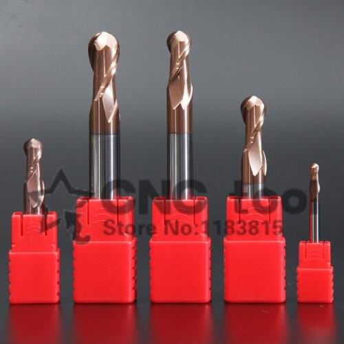 Milling Cutter Alloy Coating Tungsten Steel Tool Cnc Maching Hrc55 Ball Nose Endmills Top Milling Cutter Machine Endmill