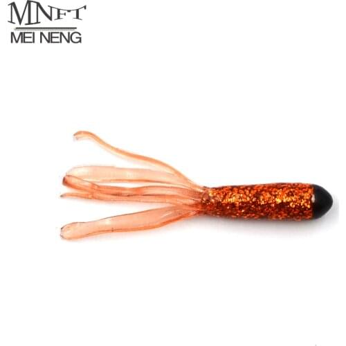 MNFT 100Pcs/Bag Colorful Tube Bait Soft Jig Fishing Squid Lure 4.5cm/0.5g Artificial Pesca Worm Grub Lures For Trout Fishing