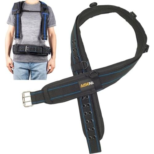 Multi-Function Hangable Mitigate Weight Tooling Belts For Toolkit Mens Heavy Work Belt Breathable Lumbar Pad Buckle Belt Men