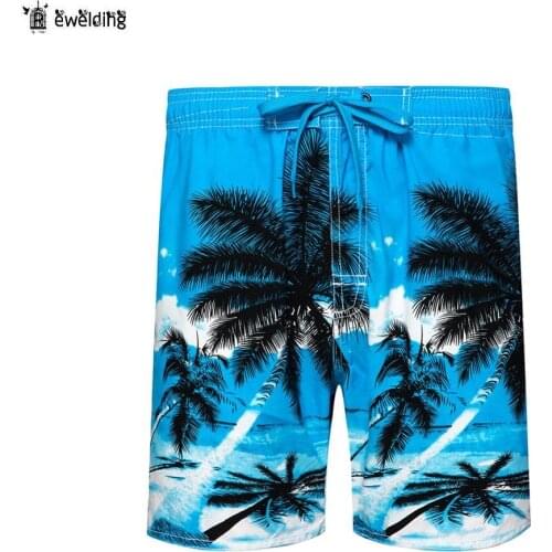Coconut Tree Mens Swimwear Swim Shorts Trunks New Beach Board Shorts Swimming Short Pants Mens Running Surffing Shorts Male