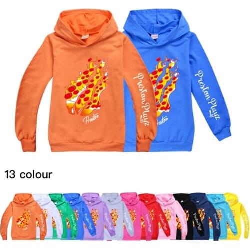 New 2020 Teenage PRESTONPLAYZ Cool Shirts For Girls Boys Preston Playz Long Sleeve T Shirt Hoodies Hip-hop Tops costumes