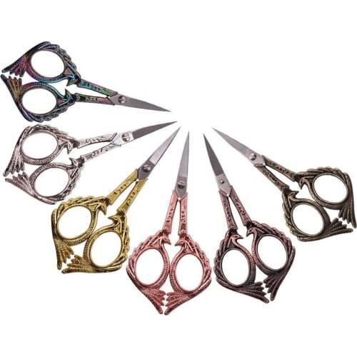 Retro Peacock Needlework Tailor Scissors Antique Vintage Thread Embroidery Stainless Steel Scissors For Sewing Supplies Tool