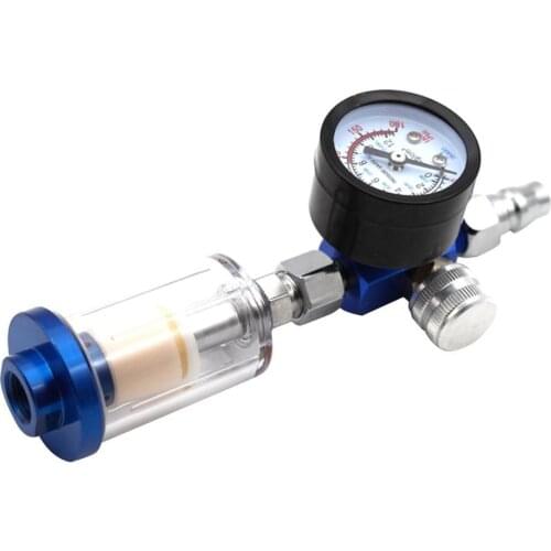 Spray Gun Air Regulator Gauge & In-line Water Trap Filter Tool Spray Gun Regulator and Mini Spray Gun Air Filte
