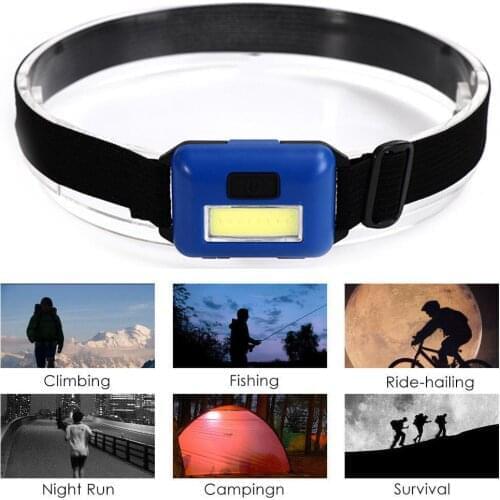 Practical Durable 3 Modes Waterproof COB LED Flashlight Outdoors Headlight Headlamp Flashlight Outdoor Headlight Wholesale CSV
