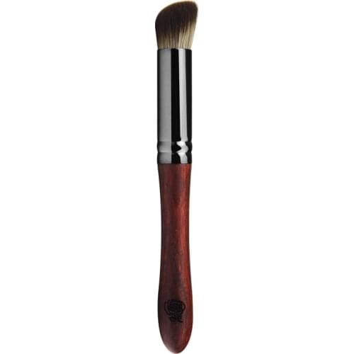 V14 Professional Handmade Makeup Brush Soft Resilient Synthetic Fiber Tilted Conceale Brush Red Sandalwood Make Up Brushes