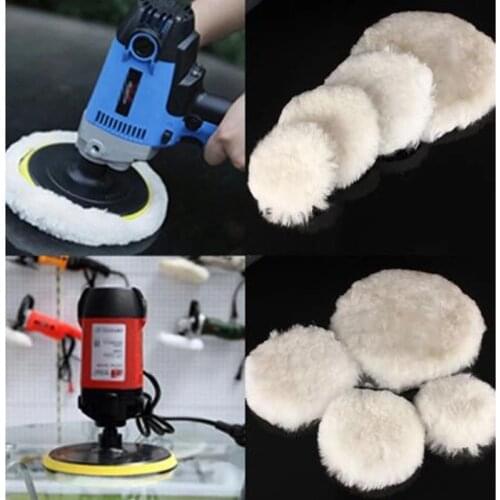 4/5/6/7Inch Wool Polishing Pad For Polisher Machine Waxing Polishing Buffing Wheel Car Paint Care Polisher Pads For Car Polishe