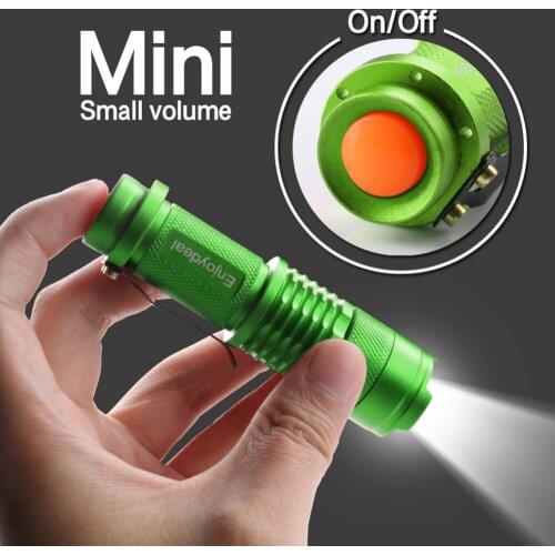 Mini Q5 LED Flashlight 2000LM Torch Zoomable Adjustable Focus Lantern Penlight For 14500 AA Battery For outdoor lighting