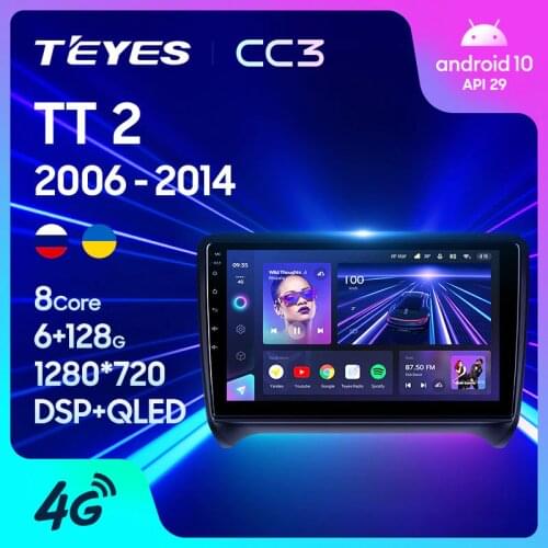 TEYES CC3 For Audi TT 2 8J 2006 - 2014 Car Radio Multimedia Video Player Navigation stereo GPS Android 10 No 2din 2 din dvd