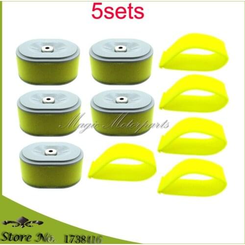 5pcs Air Filter & 5pcs Pre-Filter For Honda 17210-ZE0-505 17210-ZE0-820 17210-ZE0-822 17218-ZE0-821 17218-ZE0-505 GX110 GX120