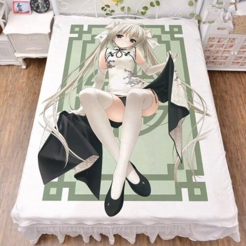 Japan Anime Yosuga no Sora characters sexy girl Kasugano Sora bed milk fiber sheet & flannel blanket summer quilt 150x200cm