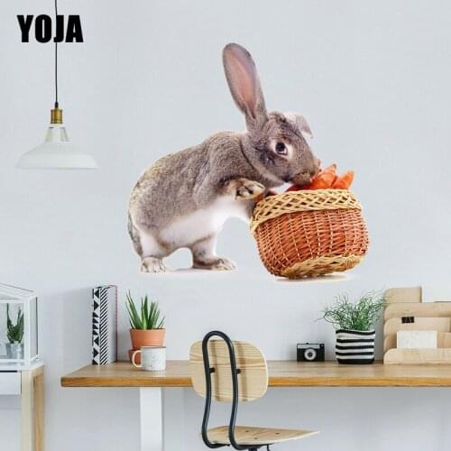 YOJA 50×49.5CM Rabbit In The Carrot Frame Modern Home Decoration Fashion Living Room Wall Stickers 8WS0414