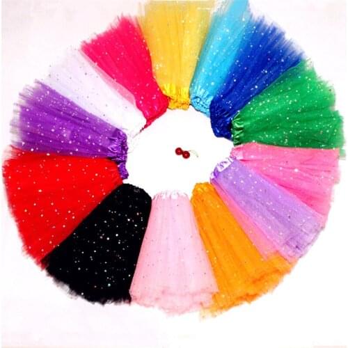 New TUTU Skirt Summer Party Casual Solid Ball Gown Stars Girls Skirts Uniform Size 2-10Years Baby Kids Skirt TUTU Girls Clothes