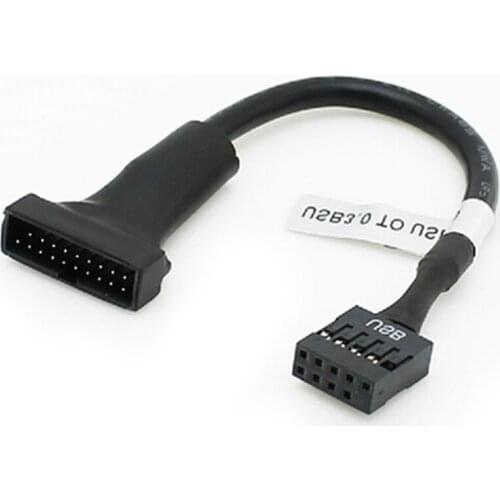 1Pc 19/20 Pin USB 3.0 Female To 9 Pin USB 2.0 Male Motherboard Header Adapter Cord High Quality