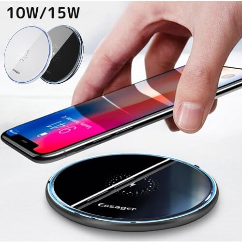 15W Qi Wireless Charger For iPhone 12 11 Pro Xs Max Mini X Xr 8 Induction Fast Wireless Charging Pad For Samsung Xiaomi