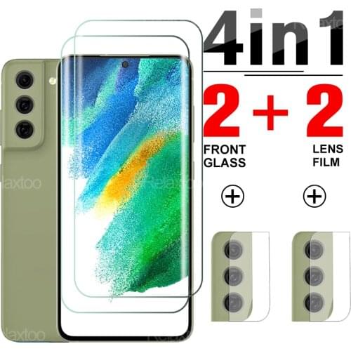 4-in-1 Hdrogel Film Screen Protector For Samsung Gaxaly S21 FE 5G s 21 21fe S21fe Safety Camera Lens Tempered Protective Glass